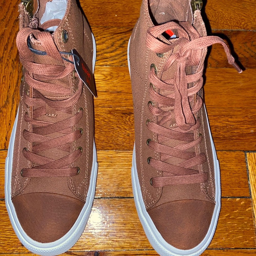 Levi canvas hi tops brown men 7 new